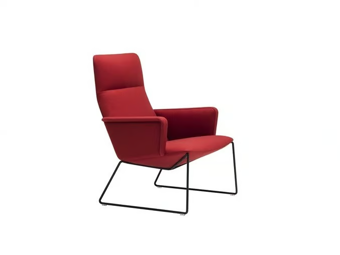 CAPRI LOUNGE BU1696 - Sled base armchair high-back _ Andreu World